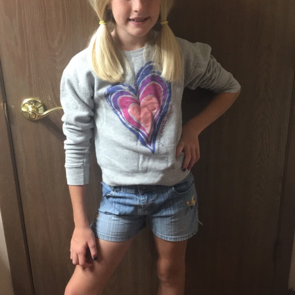 Sweatshirt and shorts each $5